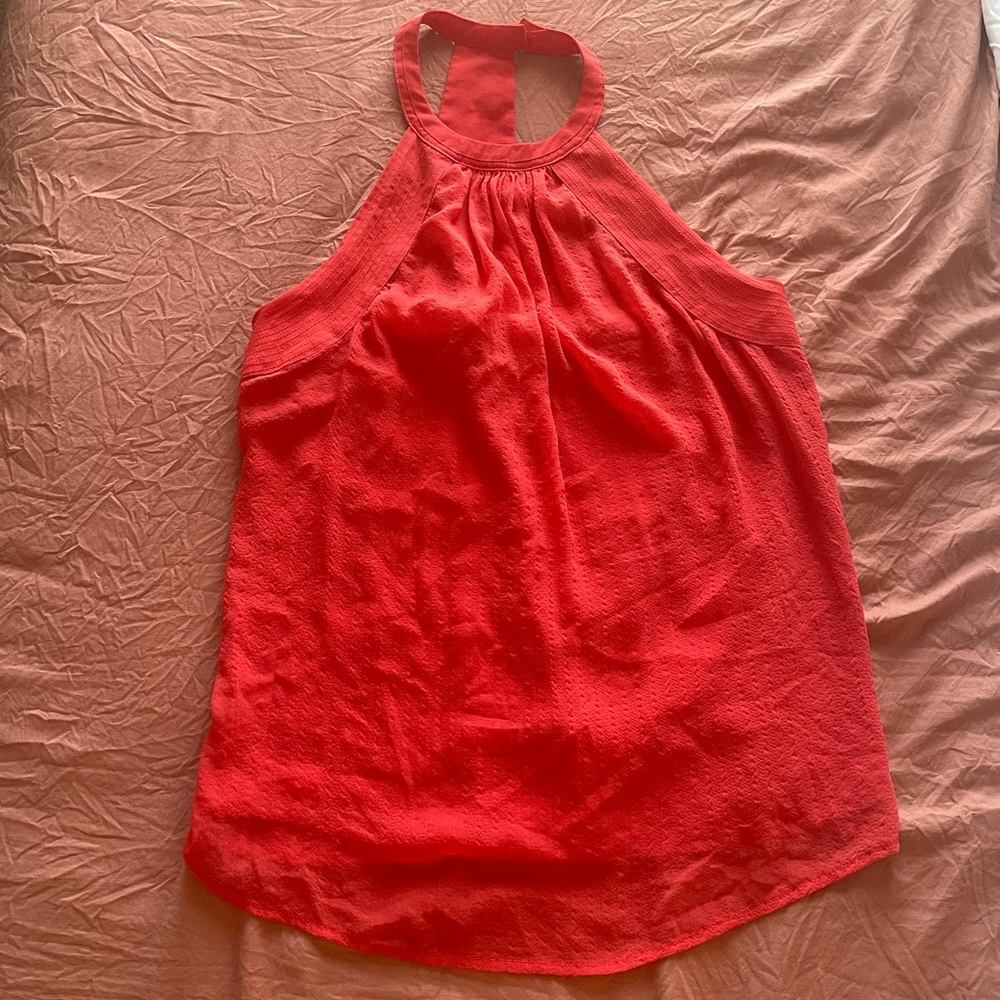 Flowy Coral Halter Top